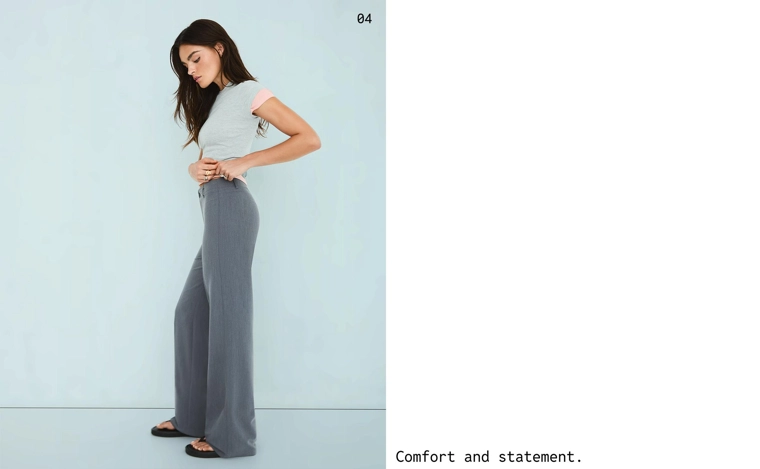 Брюки с широкими штанинами