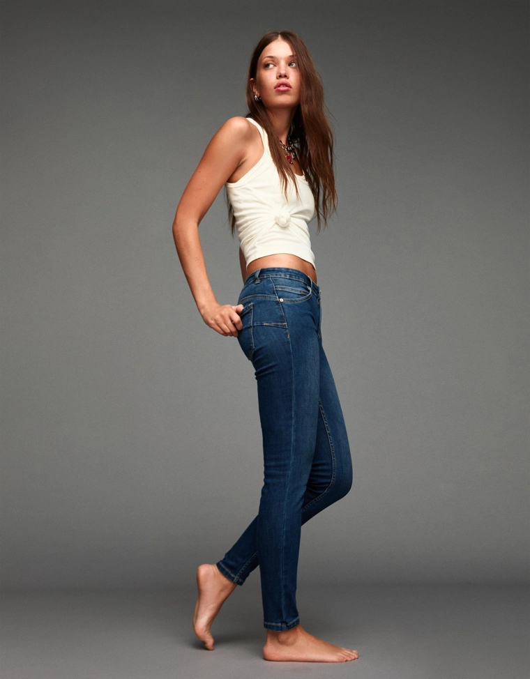 Джинсы скинни с пуш-ап