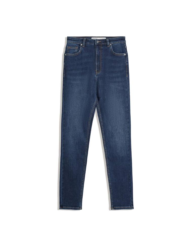 Джинсы скинни из мягкой ткани с высокой посадкой