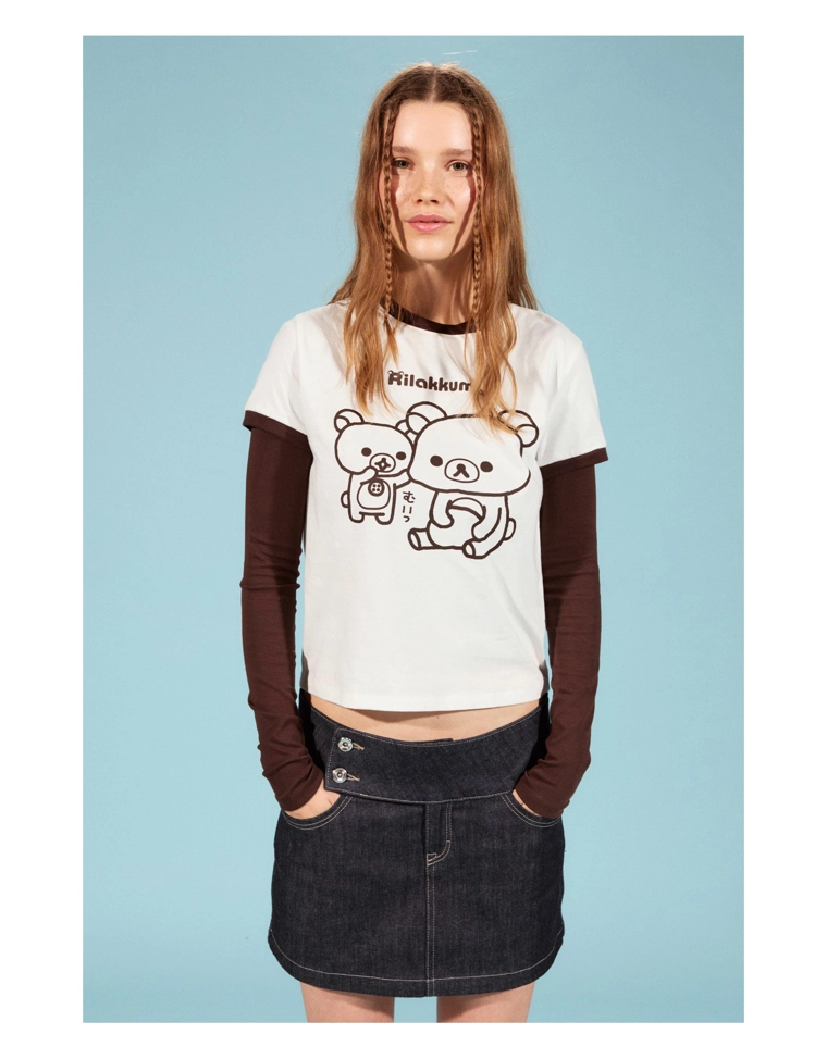 Футболка Rilakkuma с короткими рукавами и принтом