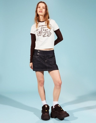 Футболка RILAKKUMA с короткими рукавами и принтом- Заказать в России