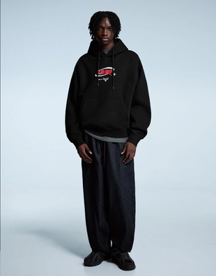 Худи «тачки» с капюшоном и принтом- Заказать в России