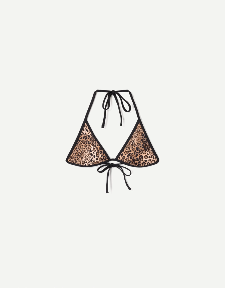 Двусторонние плавки бикини с анималистическим принтом
