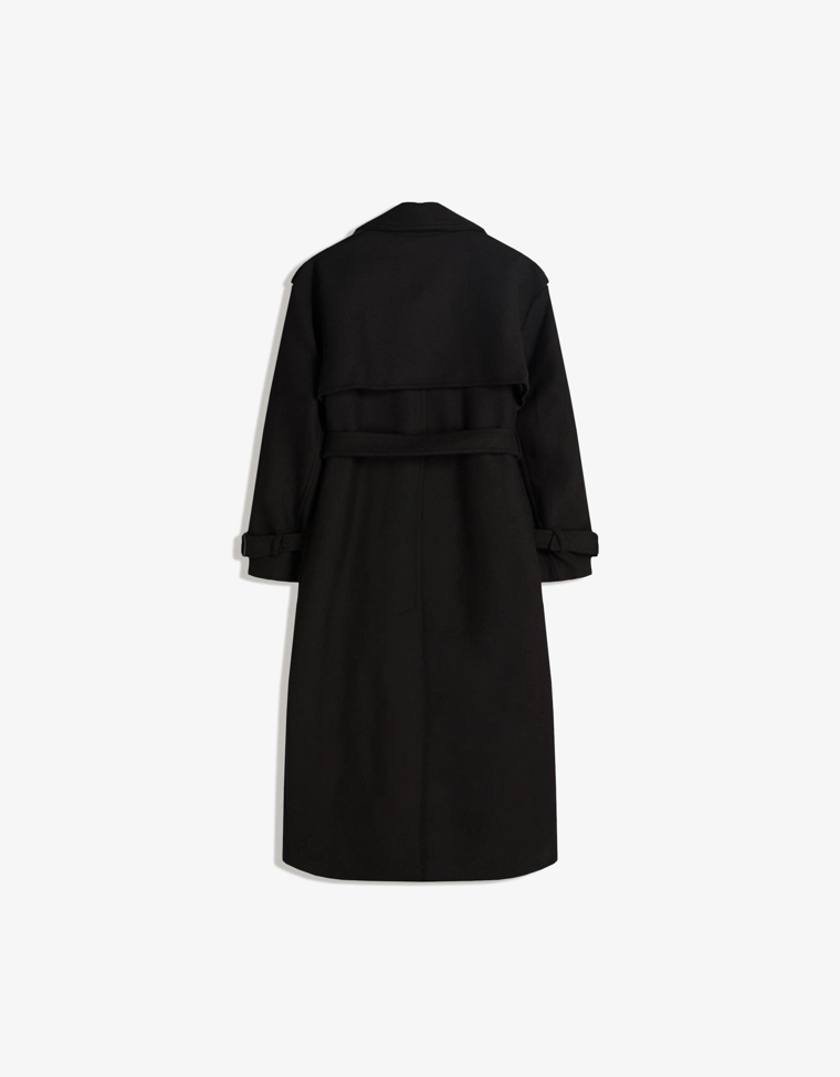 Тренч из шерсти оверсайз