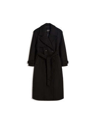 Тренч из шерсти оверсайз- Заказать в России