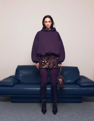 Мини-юбка с пайетками- Заказать в России