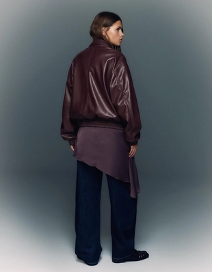 Куртка из искусственной кожи- Заказать в России