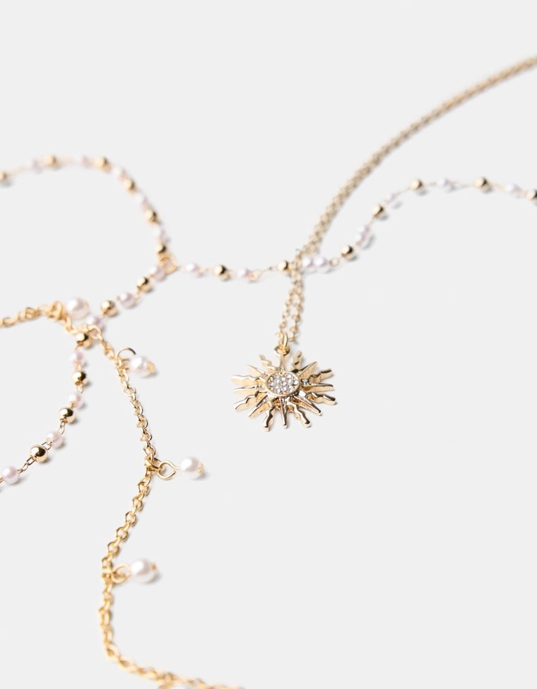 Набор из трех ожерелий с подвесками