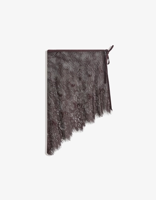 Brown | 9122/135/700 - Bershka Юбка-парео с кружевом