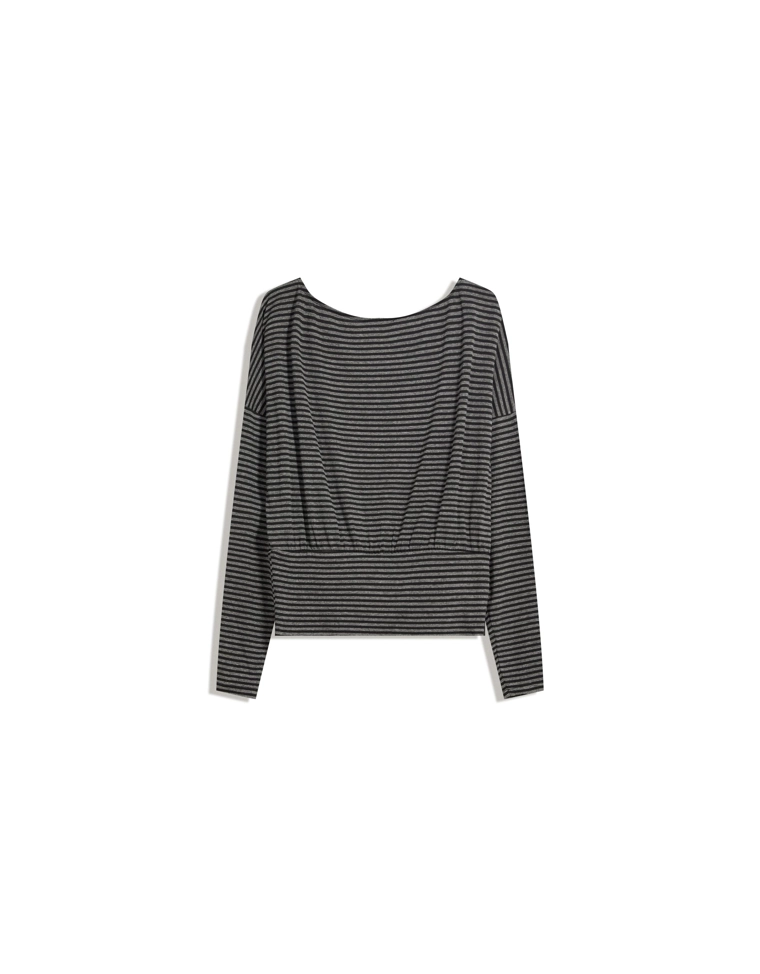 Футболка в полоску с длинными рукавами и поясом