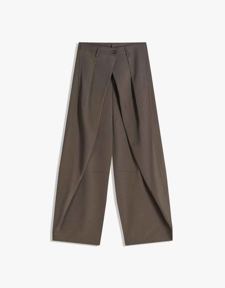 Брюки barrel со складками