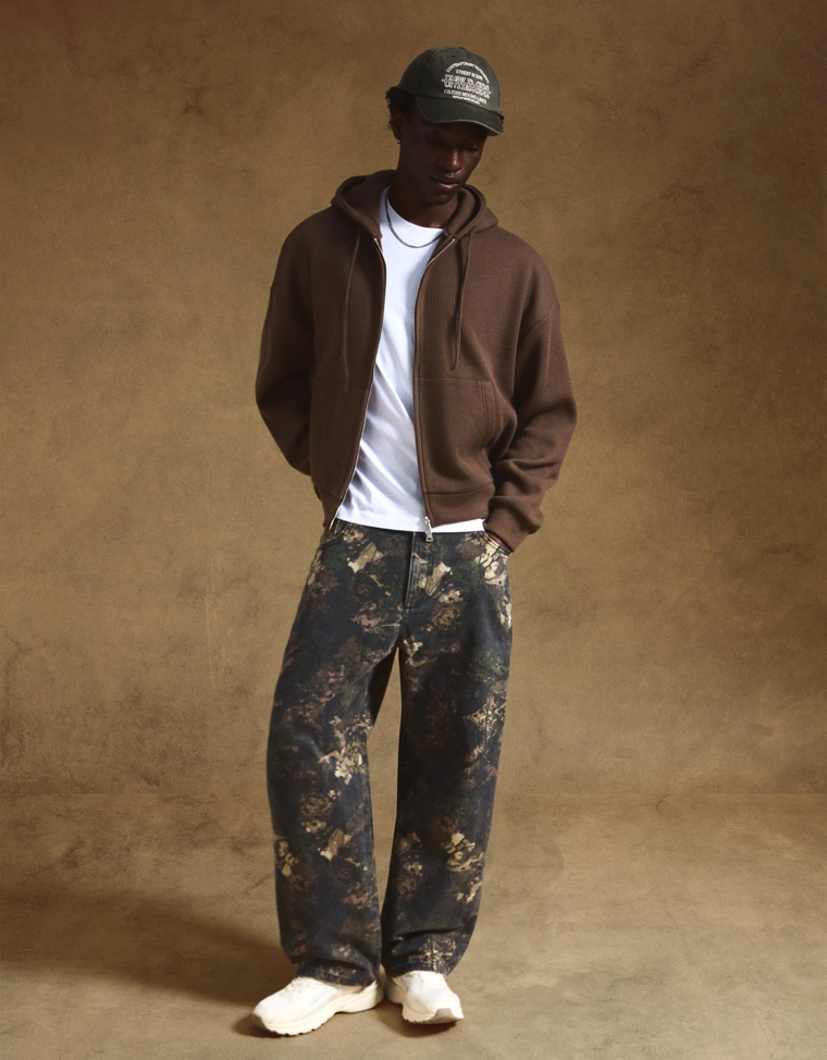 Брюки свободного кроя с принтом