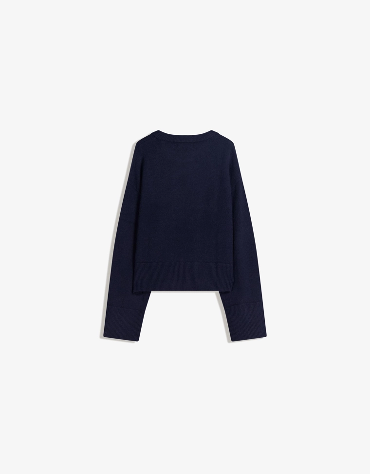 Свитер оверсайз с рифленым низом