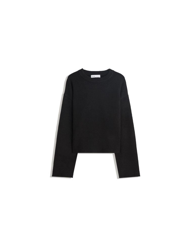 Свитер оверсайз с рифленым низом