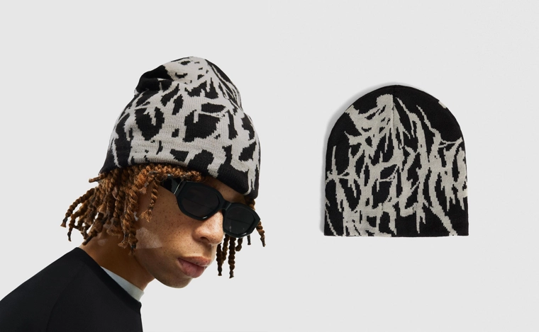 Шапка-бини жаккард