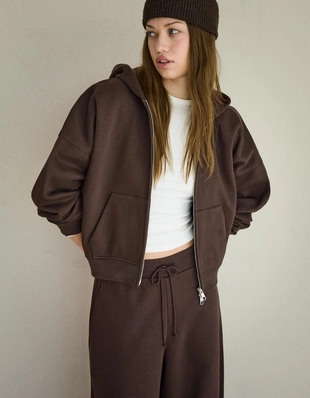 Худи кроя оверсайз на молнии- Заказать в России