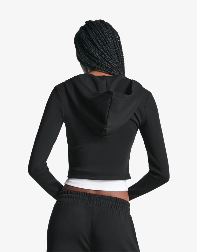 Худи из мягкого модала на молнии с капюшоном