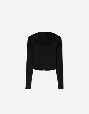 Худи из мягкого модала на молнии с капюшоном- Заказать в России