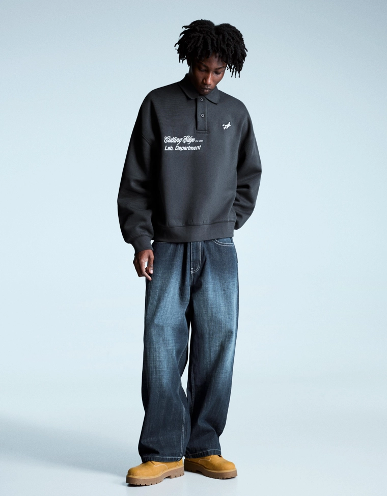 Рубашка-поло из мягкой ткани с принтом