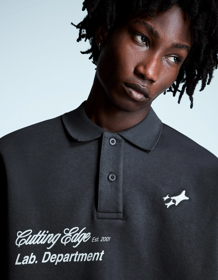 Рубашка-поло из мягкой ткани с принтом