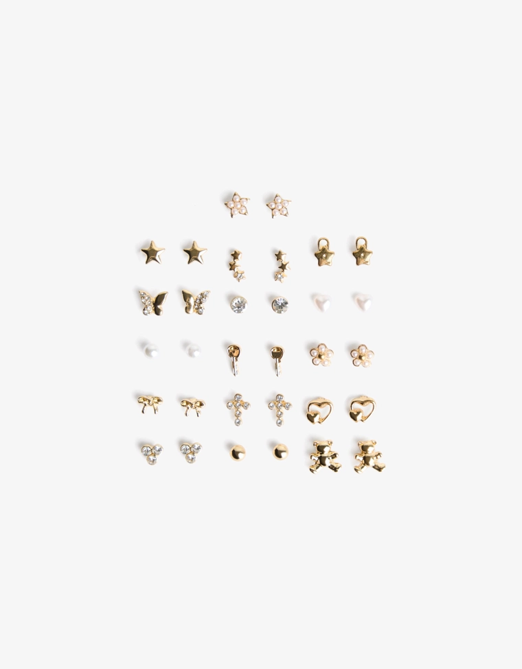 Набор из шестнадцати пар серег