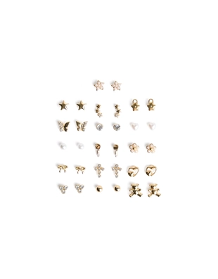 Gold | 9490/023/302 - Bershka Набор из шестнадцати пар серег