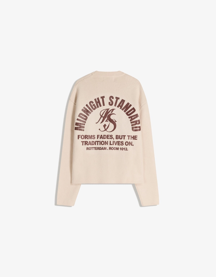 Жаккардовый свитер с принтом