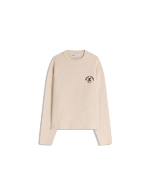 Beige | 7351/693/710 - Bershka Жаккардовый свитер с принтом