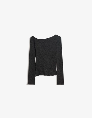 Кружевной топ с длинными рукавами- Заказать в России