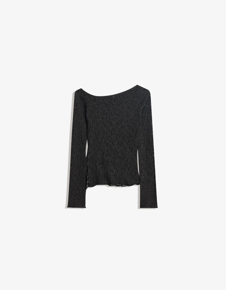 Кружевной топ с длинными рукавами