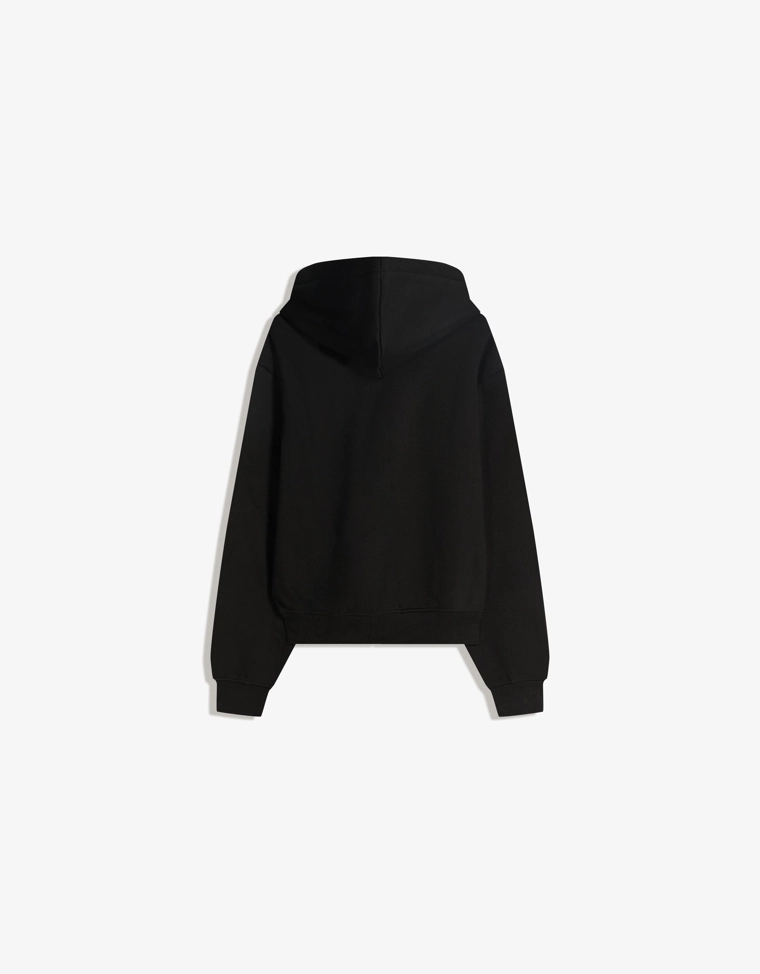 Худи на молнии с капюшоном и принтом