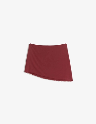 Мини-юбка асимметричного кроя с вышивкой- Заказать в России