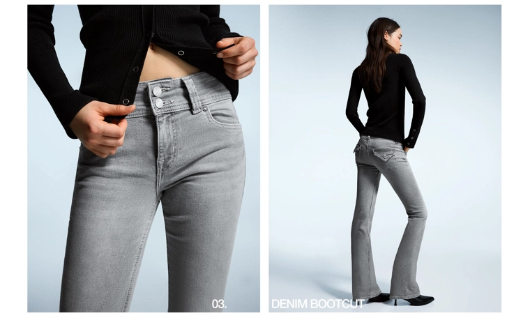 Джинсы bootcut с клапанами