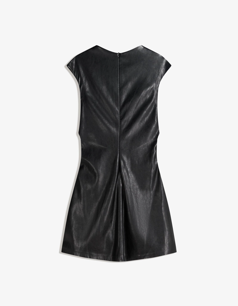 Мини-платье из искусственной кожи