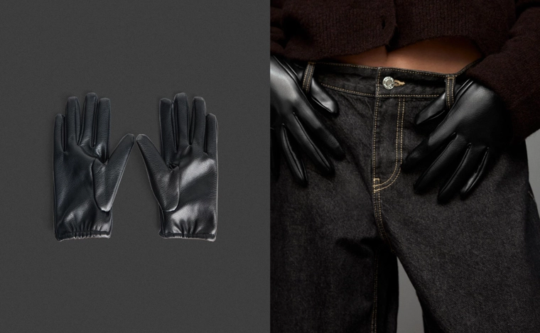 Перчатки из искусственной кожи