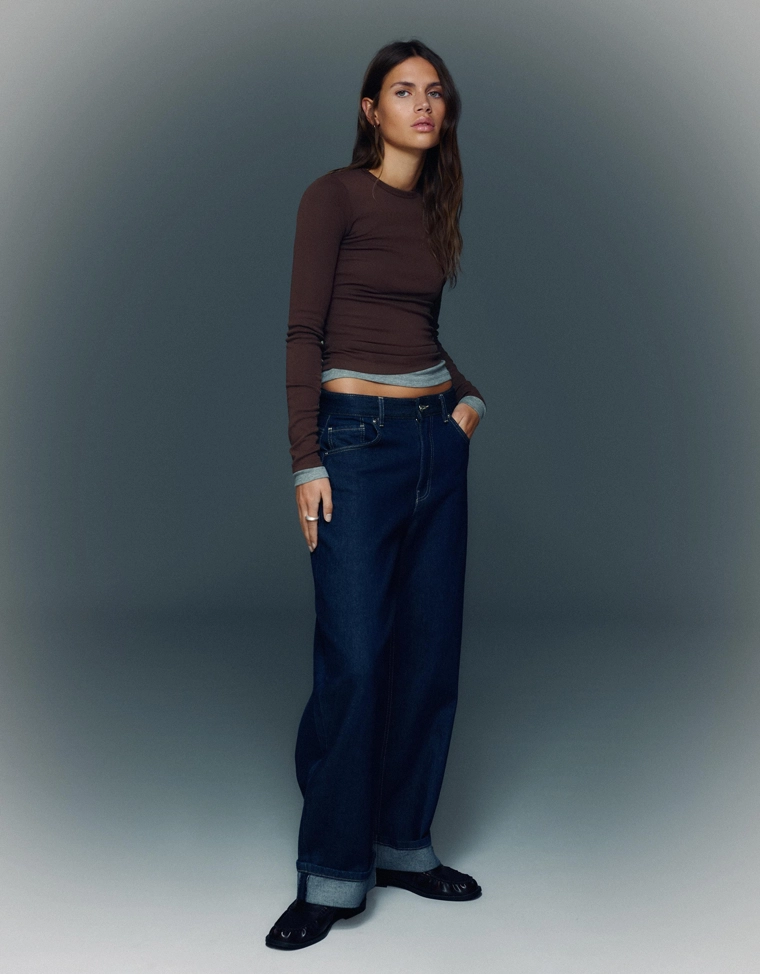 Топ с длинными рукавами