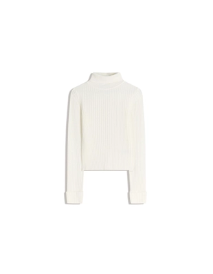 Свитер с высоким воротником в рубчик- Заказать в России