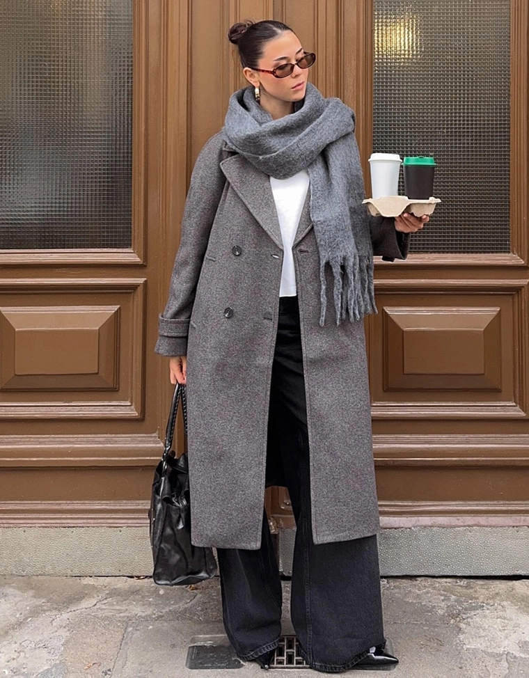 Однотонный шарф