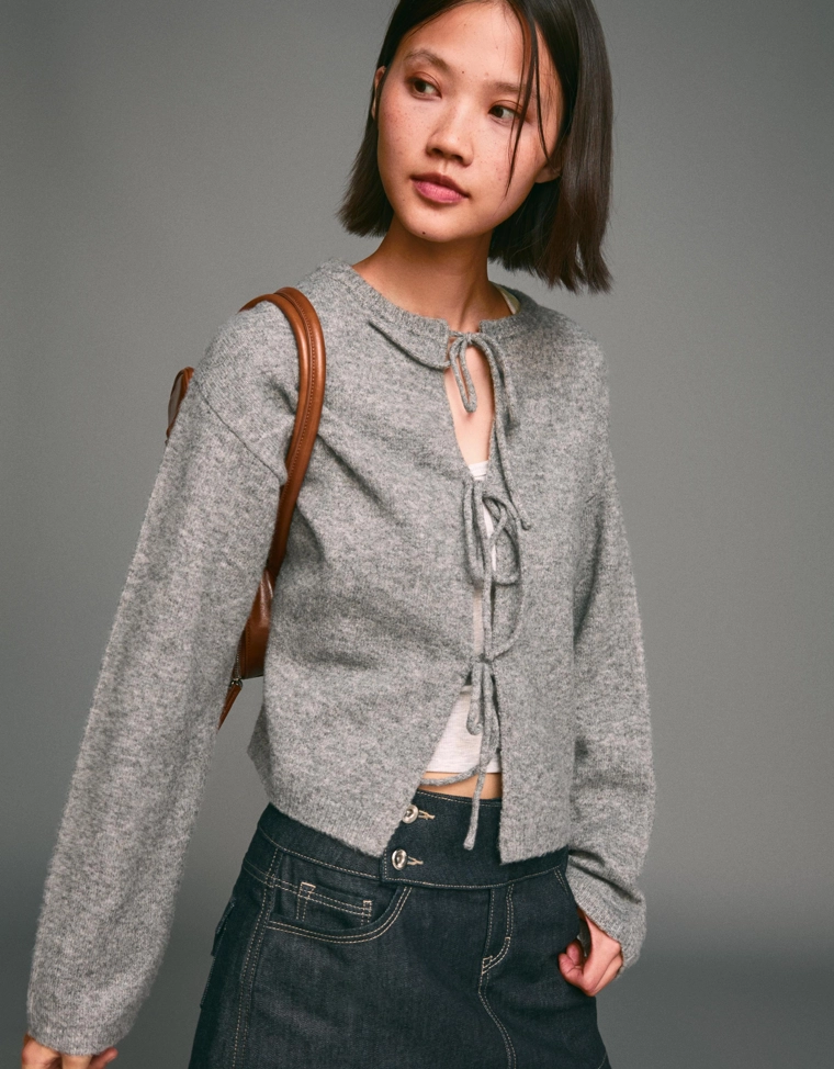 Кардиган с завязками