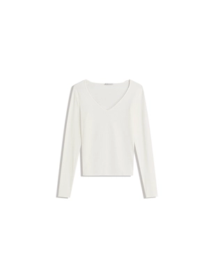 Футболка с длинными рукавами и V-образным вырезом- Заказать в России