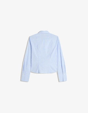 Приталенная рубашка с защипами- Заказать в России