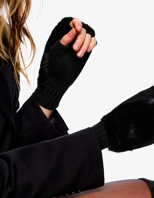 Митенки из искусственного меха- Заказать в России