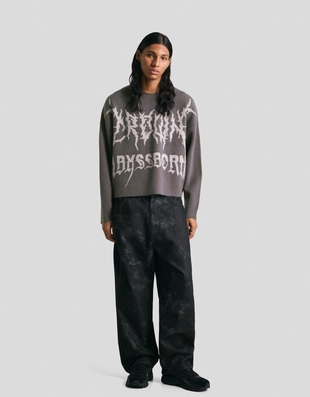 Укороченный жаккардовый свитер- Заказать в России