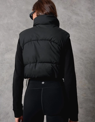 Укороченный стеганый жилет- Заказать в России