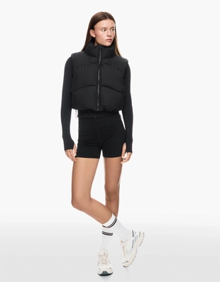 Укороченный стеганый жилет- Заказать в России