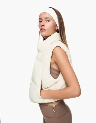 Укороченный стеганый жилет- Заказать в России