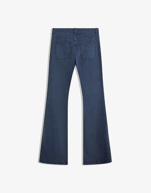 Расклешенные брюки с карманами с клапанами- Заказать в России