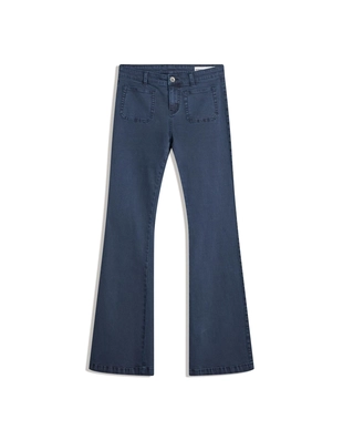 Расклешенные брюки с карманами с клапанами- Заказать в России