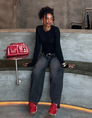 Джинсы BARREL свободного кроя- Заказать в России