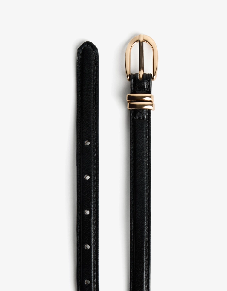 Ремень из искусственной кожи с прострочкой